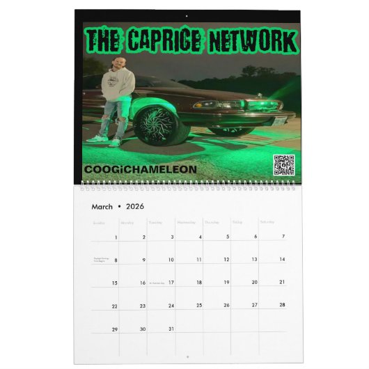 Classic Caprice & Impala Box Bubble & Donk Car Cal Kalender (Mär 2026)