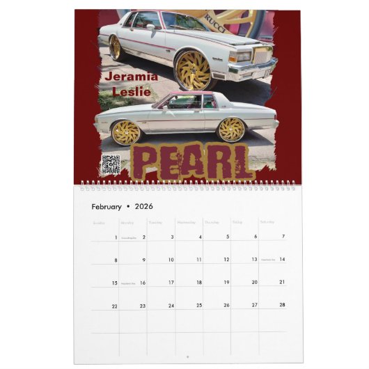 Classic Caprice & Impala Box Bubble & Donk Car Cal Kalender (Feb 2026)