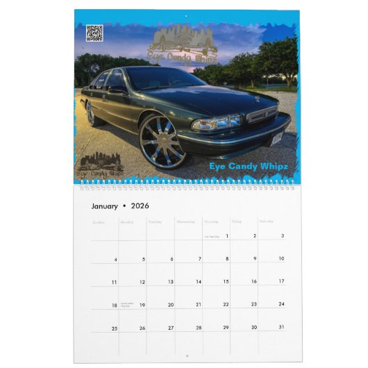 Classic Caprice & Impala Box Bubble & Donk Car Cal Kalender (Jan 2026)