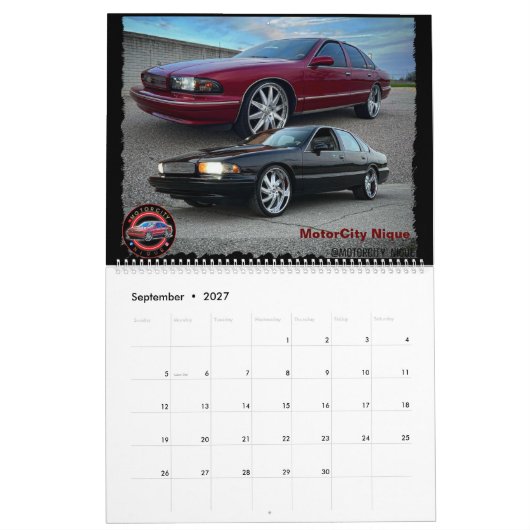 Classic Caprice & Impala Box Bubble & Donk Car Cal Kalender (Sep 2027)
