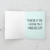 CLASSIC CAR 1950S HELLO JEDEN ANLASS CARDS KARTE (Innenseite)