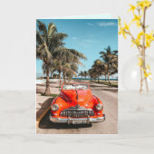CLASSIC CAR 1950S HELLO JEDEN ANLASS CARDS KARTE (Gelbe Blume)