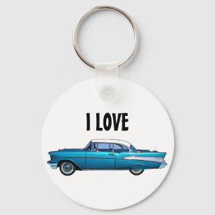 Classic car 1957 Chevy BelAire Custom Schlüsselanh Schlüsselanhänger