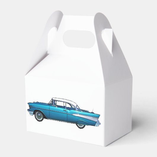 Classic Car 1957 Chevy BelAire Zollfahnen Geschenkschachtel (Vorderseite)