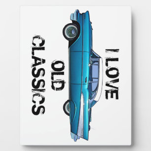 Classic car 1957 Chevy BelAire Zollplakette Fotoplatte