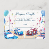 Classic Car Baby Celebration Diapper Raffle Begleitkarte (Vorderseite)