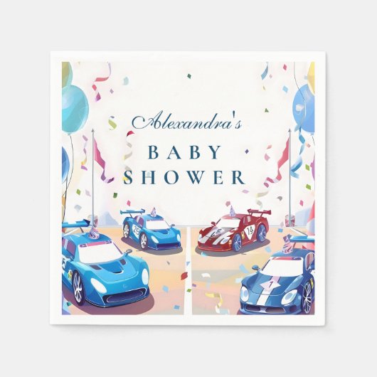 Classic Car Baby Celebration Serviette (Vorderseite)