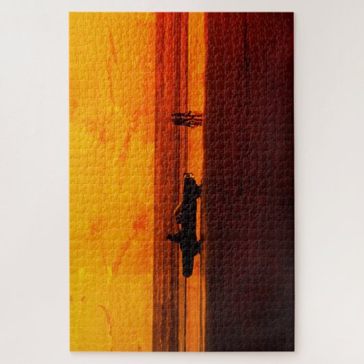 Classic Car Beach Sunset Puzzle (Vertikal)