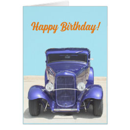 Classic car birthday card for guys, car lovers