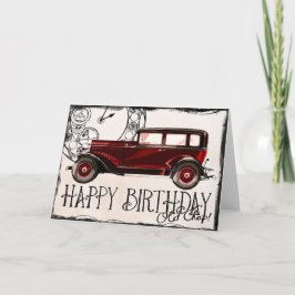 Classic Car Birthday Karte