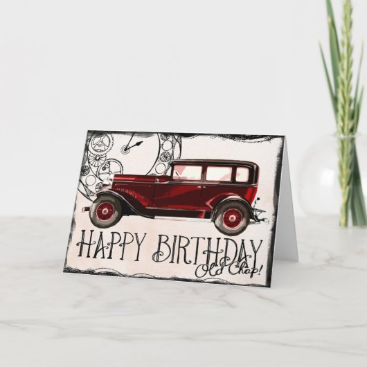 Classic Car Birthday Karte (Vorderseite)