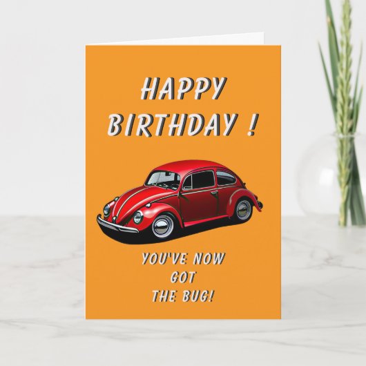 Classic Car Birthday Karte (Vorderseite)
