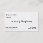 Classic Car Business Card Visitenkarte (Rückseite)