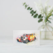 Classic Car Business Card Visitenkarte (Stehend Vorderseite)