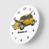 Classic car cartoon runde wanduhr (Winkel)