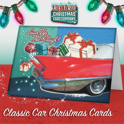 Classic Car Christmas Cards Feiertagskarte