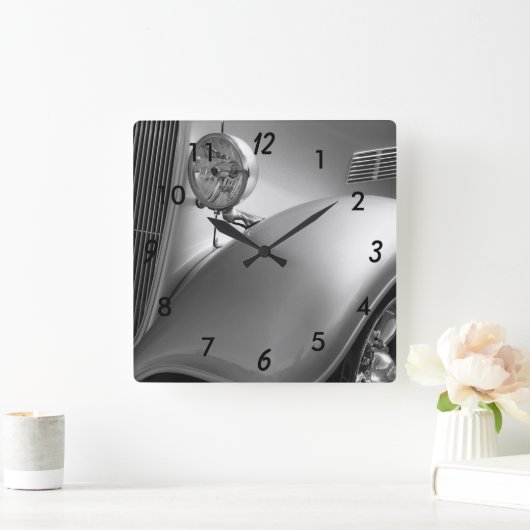 Classic Car Clock Quadratische Wanduhr (Zuhause)