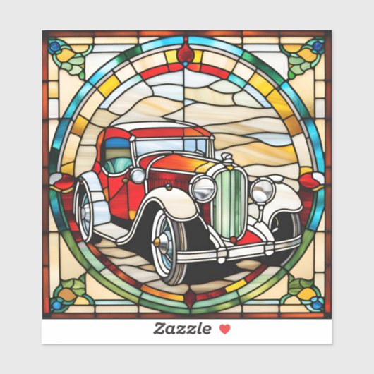Classic Car Custom-Cut Vinyl Sticker (Blatt)