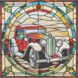 Classic Car Custom-Cut Vinyl Sticker