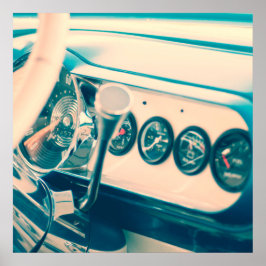 Classic Car Dash Poster