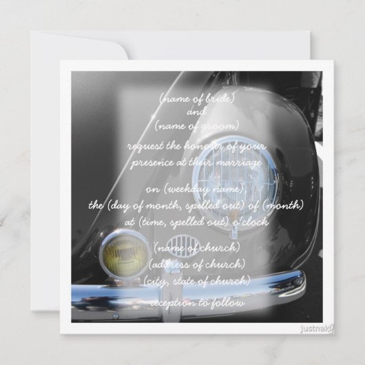 Classic Car / Einladung (Vorderseite)