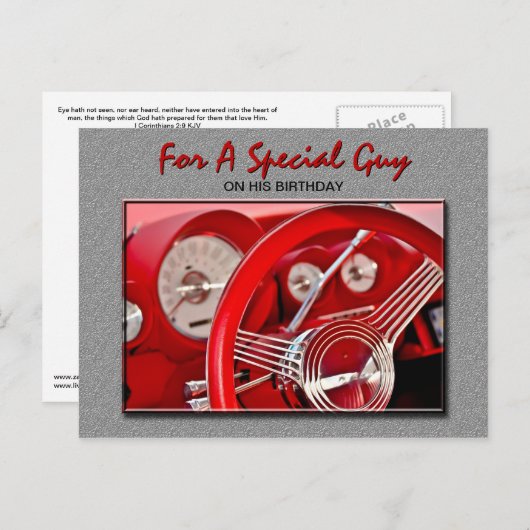 Classic Car Geburtstagskarte Postkarte (Vorne/Hinten)