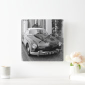 Classic Car Karmann Ghia Quadratische Wanduhr (Zuhause)
