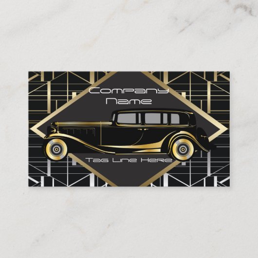 Classic Car Limousine Service Business Card Visitenkarte (Vorderseite)
