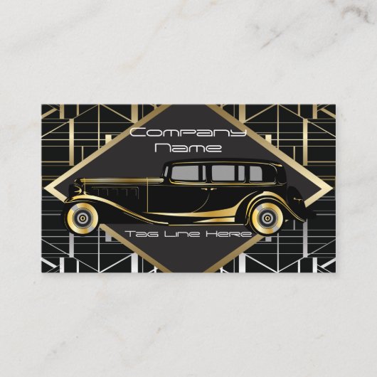 Classic Car Limousine Service Business Card Visitenkarte (Vorderseite)