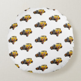 Classic Car Modern Cool Rundes Kissen