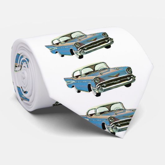 Classic Car Pattern #7 @ Garysretrogarage Krawatte (Gerollt)