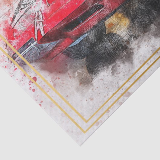 Classic Car Pontiac Decoupage Seidenpapier (Detail)