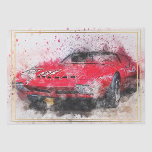 Classic Car Pontiac Decoupage Seidenpapier (Vorderseite)