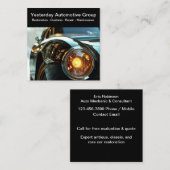 Classic Car Restoration Mechanical Business Cards Quadratische Visitenkarte (Vorne/Hinten)