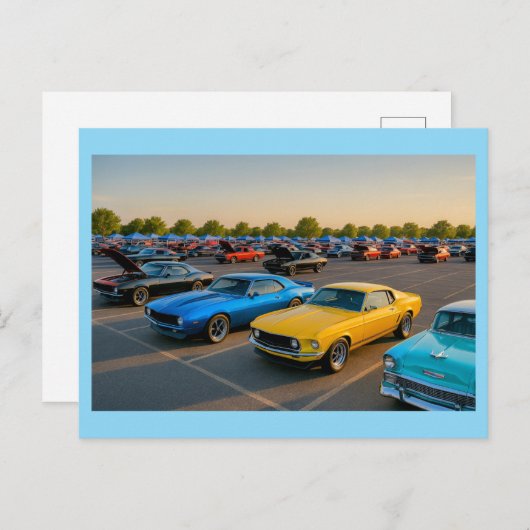 Classic Car Show Postkarte (Vorne/Hinten)