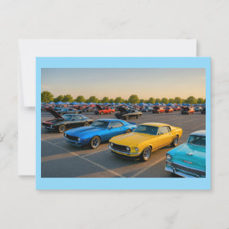 Classic Car Show Postkarte