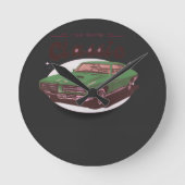 Classic Car Show Runde Wanduhr (Vorderseite)