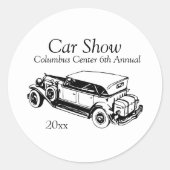 Classic Car Show Stickers Anpassen (Vorderseite)