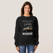 Classic Car Surf Wagon Nur ein Mädchen, das Woodi  Sweatshirt (Vorne ganz)