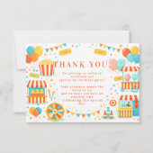 Classic Carnival Storybook Birthday Dankeskarte (Vorderseite)