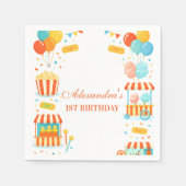 Classic Carnival Storybook Birthday Serviette (Vorderseite)