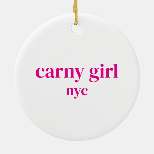 Classic Carny Girl Keramik Ornament (Hinten)