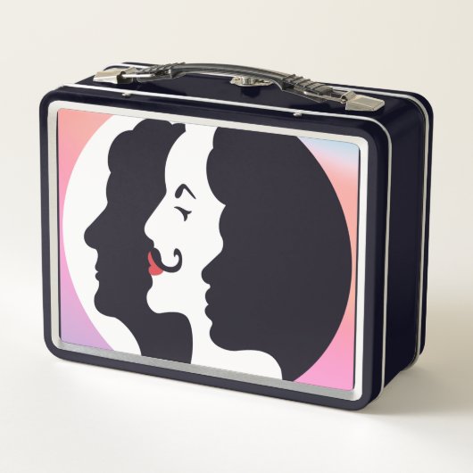 Classic Carny Girl Logo Metall Brotdose (Rückseite)