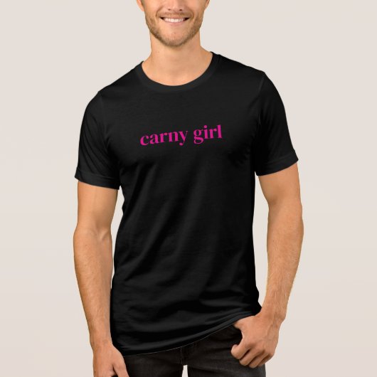 Classic Carny Girl Short Sleeve Tri-Blend Shirt (Vorderseite)