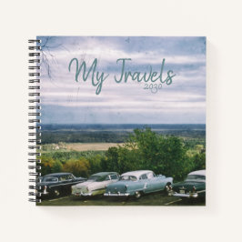 Classic Cars Britische Landschaft Notizblock