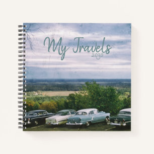 Classic Cars Britische Landschaft Notizblock