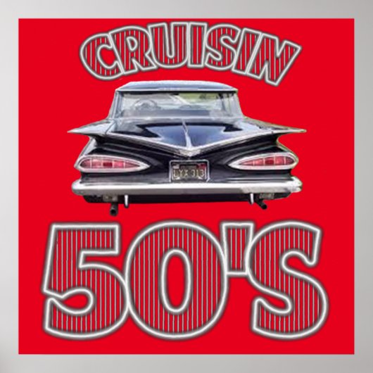 Classic Cars Cruisin Fifties Poster. Poster (Vorne)