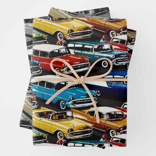 Classic Cars Geschenkpapier Set (Beispiel)