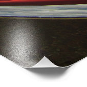 Classic Cars Red Corvette Vorderseite GoPro Weitwi Fotodruck (Ecke)