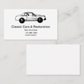 Classic Cars und Restaurierung Visitenkarte (Vorne/Hinten)